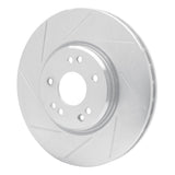 Dynamic Friction 1994-2002 Mercedes-Benz E500 Right Front Slotted Silver Brake Rotor by Dynamic Friction Company 611-63028D