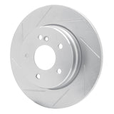 Dynamic Friction 1998-2003 Mercedes-Benz E320 Rear Left Slotted Silver Brake Rotor by Dynamic Friction Company 611-63037L
