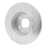 Dynamic Friction 1998-2003 Mercedes-Benz E320 Rear Left Slotted Silver Brake Rotor by Dynamic Friction Company 611-63037L