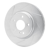 Dynamic Friction 1998-2009 Mercedes-Benz C32 AMG Rear Left Slotted Silver Brake Rotor by Dynamic Friction Company 611-63040L