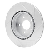 Dynamic Friction 1998-2009 Mercedes-Benz C32 AMG Rear Left Slotted Silver Brake Rotor by Dynamic Friction Company 611-63040L