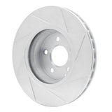 Dynamic Friction 2003-2006 Mercedes-Benz E350 Front Left Slotted Silver Brake Rotor by Dynamic Friction Company 611-63052L