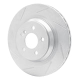 Dynamic Friction 2007-2014 Mercedes-Benz CL550 Rear Left Slotted Silver Brake Rotor by Dynamic Friction Company 611-63076L