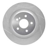 Dynamic Friction 2007-2014 Mercedes-Benz CL550 Rear Left Slotted Silver Brake Rotor by Dynamic Friction Company 611-63076L