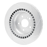 Dynamic Friction 2007-2014 Mercedes-Benz CL550 Rear Left Slotted Silver Brake Rotor by Dynamic Friction Company 611-63076L