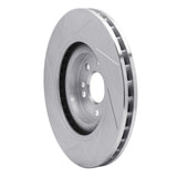 Dynamic Friction 2000-2005 Mercedes-Benz ML430 Front Right Slotted Silver Brake Rotor by Dynamic Friction Company 611-63124R