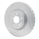 Dynamic Friction 2012-2018 Mercedes-Benz GLE300D Front Left Slotted Silver Brake Rotor by Dynamic Friction Company 611-63144L