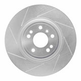 Dynamic Friction 2012-2018 Mercedes-Benz GLE300D Front Left Slotted Silver Brake Rotor by Dynamic Friction Company 611-63144L