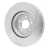 Dynamic Friction 2012-2018 Mercedes-Benz GLE300D Front Left Slotted Silver Brake Rotor by Dynamic Friction Company 611-63144L