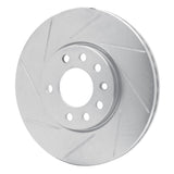 Dynamic Friction 2003-2011 Saab 9-3 Front Left Slotted Silver Brake Rotor by Dynamic Friction Company 611-65015L