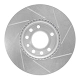 Dynamic Friction 2003-2011 Saab 9-3 Front Left Slotted Silver Brake Rotor by Dynamic Friction Company 611-65015L