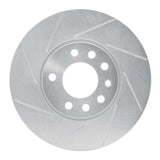 Dynamic Friction 2003-2011 Saab 9-3 Front Left Slotted Silver Brake Rotor by Dynamic Friction Company 611-65015L