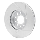 Dynamic Friction 2003-2011 Saab 9-3 Front Left Slotted Silver Brake Rotor by Dynamic Friction Company 611-65015L