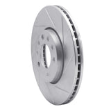 Dynamic Friction 2003-2011 Saab 9-3 Front Right Slotted Silver Brake Rotor by Dynamic Friction Company 611-65015R