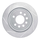 Dynamic Friction 2008-2011 Saab 9-3 Rear Left Slotted Silver Brake Rotor by Dynamic Friction Company 611-65020L
