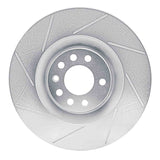 Dynamic Friction 2008-2011 Saab 9-3 Front Left Slotted Silver Brake Rotor by Dynamic Friction Company 611-65021L