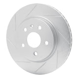Dynamic Friction 2010-2022 Buick 2009-5 Rear Left Slotted Silver Brake Rotor by Dynamic Friction Company 611-65024L