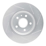 Dynamic Friction 2010-2022 Buick 2009-5 Rear Left Slotted Silver Brake Rotor by Dynamic Friction Company 611-65024L
