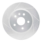 Dynamic Friction 2010-2022 Buick 2009-5 Rear Left Slotted Silver Brake Rotor by Dynamic Friction Company 611-65024L