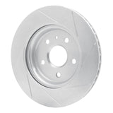 Dynamic Friction 2010-2022 Buick 2009-5 Rear Left Slotted Silver Brake Rotor by Dynamic Friction Company 611-65024L