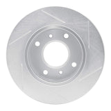Dynamic Friction 1989-2013 Nissan 240SX Front Left Slotted Silver Brake Rotor by Dynamic Friction Company 611-67028L