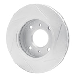 Dynamic Friction 1989-2013 Nissan 240SX Front Left Slotted Silver Brake Rotor by Dynamic Friction Company 611-67028L