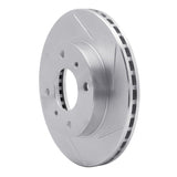 Dynamic Friction 1989-2013 Nissan 240SX Front Right Slotted Silver Brake Rotor by Dynamic Friction Company 611-67028R