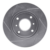 Dynamic Friction 1989-2013 Nissan 240SX Front Right Slotted Silver Brake Rotor by Dynamic Friction Company 611-67028R