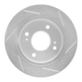 Dynamic Friction 1989-1998 Nissan 240SX Rear Left Slotted Silver Brake Rotor by Dynamic Friction Company 611-67029L