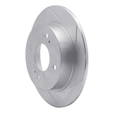 Dynamic Friction 1989-1998 Nissan 240SX Rear Right Slotted Silver Brake Rotor by Dynamic Friction Company 611-67029R