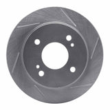 Dynamic Friction 1989-1998 Nissan 240SX Rear Right Slotted Silver Brake Rotor by Dynamic Friction Company 611-67029R