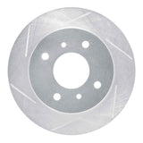 Dynamic Friction 1990-2006 Nissan Almera (Mexico) Rear Left Slotted Silver Brake Rotor by Dynamic Friction Company 611-67036L