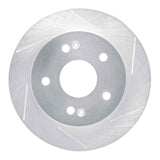 Dynamic Friction 1994-1998 Nissan 240SX Rear Right Slotted Silver Brake Rotor by Dynamic Friction Company 611-67046R