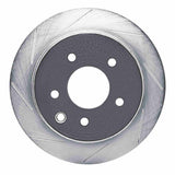 Dynamic Friction 2002-2021 Nissan Altima Rear Left Slotted Silver Brake Rotor by Dynamic Friction Company 611-67050L