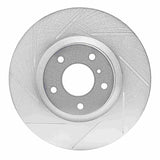 Dynamic Friction 2003-2021 Nissan 350Z Front Left Slotted Silver Brake Rotor by Dynamic Friction Company 611-67052L