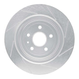 Dynamic Friction 1984-1986 Nissan 300ZX Front Left Slotted Silver Brake Rotor