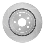 Dynamic Friction 1984-1986 Nissan 300ZX Front Left Slotted Silver Brake Rotor