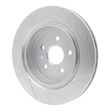 Dynamic Friction 1984-1986 Nissan 300ZX Front Left Slotted Silver Brake Rotor