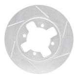 Dynamic Friction 1984-1986 Nissan 300ZX Front Right Slotted Silver Brake Rotor by Dynamic Friction Company 611-67074R