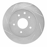 Dynamic Friction 2002-2022 Nissan 350Z Rear Left Slotted Silver Brake Rotor by Dynamic Friction Company 611-67088L