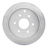 Dynamic Friction 2005-2022 Suzuki Equator Rear Left Slotted Silver Brake Rotor by Dynamic Friction Company 611-67094L