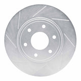 Dynamic Friction 2005-2021 Suzuki Equator Front Left Slotted Silver Brake Rotor by Dynamic Friction Company 611-67095L