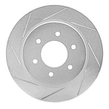 Dynamic Friction 2016-2021 Nissan Titan XD Front Left Slotted Silver Brake Rotor by Dynamic Friction Company 611-67108L