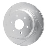 Dynamic Friction 2016-2021 Nissan Titan XD Rear Left Slotted Silver Brake Rotor by Dynamic Friction Company 611-67109L