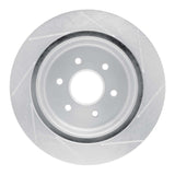 Dynamic Friction 2016-2021 Nissan Titan XD Rear Left Slotted Silver Brake Rotor by Dynamic Friction Company 611-67109L