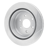 Dynamic Friction 2016-2021 Nissan Titan XD Rear Left Slotted Silver Brake Rotor by Dynamic Friction Company 611-67109L