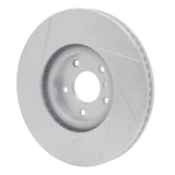 Dynamic Friction 1990-1992 Infiniti M30 Rear Left Slotted Silver Brake Rotor by Dynamic Friction Company 611-68001L