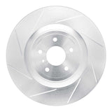 Dynamic Friction 2008-2021 Nissan 350Z Front Left Slotted Silver Brake Rotor by Dynamic Friction Company 611-68012L