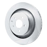 Dynamic Friction 2008-2020 Nissan 350Z Rear Left Slotted Silver Brake Rotor by Dynamic Friction Company 611-68013L