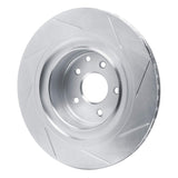 Dynamic Friction 2008-2020 Nissan 350Z Rear Left Slotted Silver Brake Rotor by Dynamic Friction Company 611-68013L